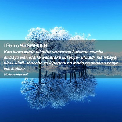 Picture 02 - 1 Petro 4:3 SWHULB - Kwa kuwa muda uliopita umetosha kutenda mambo - Bible Verse Picture