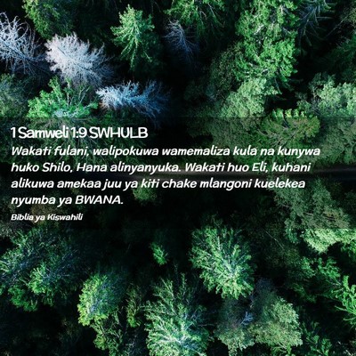 Picture 02 - 1 Samweli 1:9 SWHULB - Wakati fulani, walipokuwa wamemaliza kula na - Bible Verse Picture