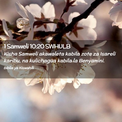 Picture 02 - 1 Samweli 10:20 SWHULB - Kisha Samweli akawaleta kabila zote za Isareli - Bible Verse Picture