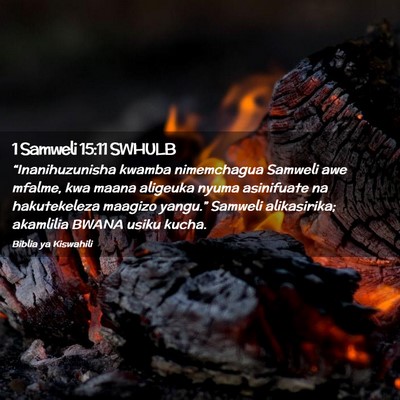 Picture 02 - 1 Samweli 15:11 SWHULB - “Inanihuzunisha kwamba nimemchagua Samweli awe - Bible Verse Picture