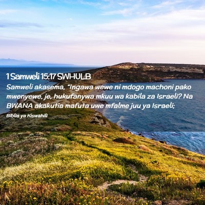 Picture 02 - 1 Samweli 15:17 SWHULB - Samweli akasema, “Ingawa wewe ni mdogo machoni - Bible Verse Picture
