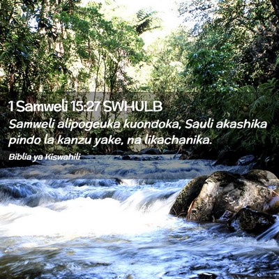 Picture 02 - 1 Samweli 15:27 SWHULB - Samweli alipogeuka kuondoka, Sauli akashika pindo - Bible Verse Picture