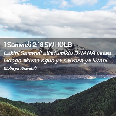 Picture 02 - 1 Samweli 2:18 SWHULB - Lakini Samweli alimtumikia BWANA akiwa mdogo - Bible Verse Picture