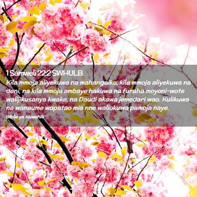 Picture 02 - 1 Samweli 22:2 SWHULB - Kila mmoja aliyekuwa na mahangaiko, kila mmoja - Bible Verse Picture