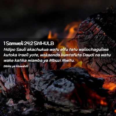 Picture 02 - 1 Samweli 24:2 SWHULB - Ndipo Sauli akachukua watu elfu tatu - Bible Verse Picture