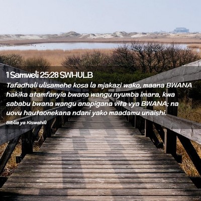 Picture 02 - 1 Samweli 25:28 SWHULB - Tafadhali ulisamehe kosa la mjakazi wako, maana - Bible Verse Picture