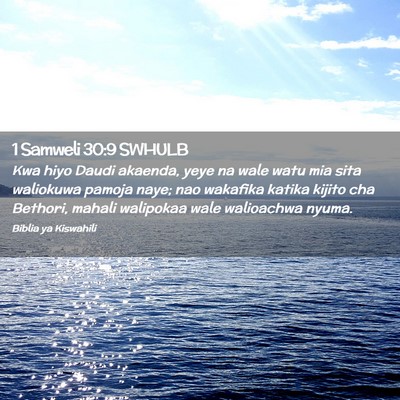 Picture 02 - 1 Samweli 30:9 SWHULB - Kwa hiyo Daudi akaenda, yeye na wale watu mia - Bible Verse Picture