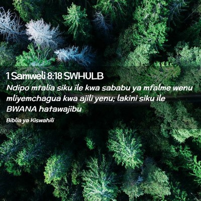 Picture 02 - 1 Samweli 8:18 SWHULB - Ndipo mtalia siku ile kwa sababu ya mfalme wenu - Bible Verse Picture