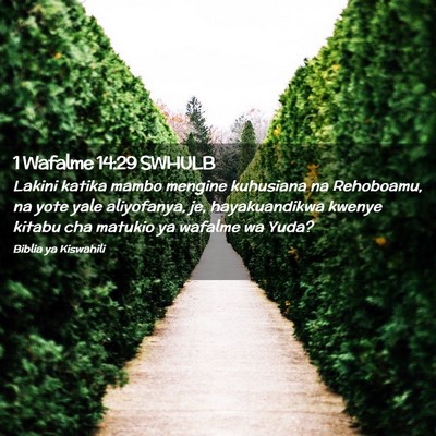 Picture 02 - 1 Wafalme 14:29 SWHULB - Lakini katika mambo mengine kuhusiana na - Bible Verse Picture