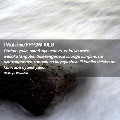 Picture 02 - 1 Wafalme 14:9 SWHULB - Badala yake, umefanya maovu, zaidi ya wote - Bible Verse Picture
