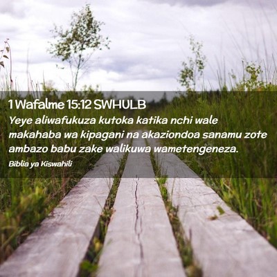 Picture 02 - 1 Wafalme 15:12 SWHULB - Yeye aliwafukuza kutoka katika nchi wale makahaba - Bible Verse Picture