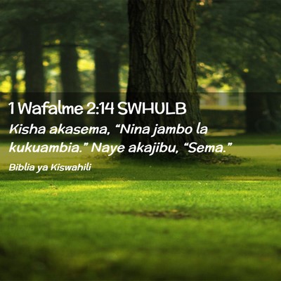Picture 02 - 1 Wafalme 2:14 SWHULB - Kisha akasema, “Nina jambo la kukuambia.” - Bible Verse Picture