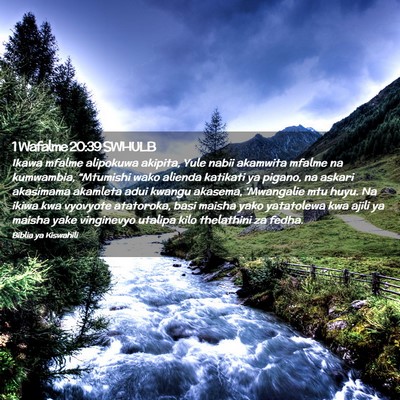 Picture 02 - 1 Wafalme 20:39 SWHULB - Ikawa mfalme alipokuwa akipita, Yule nabii - Bible Verse Picture