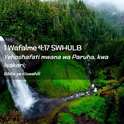 Picture 02 - 1 Wafalme 4:17 SWHULB - Yehoshafati mwana wa Paruha, kwa - Bible Verse Picture