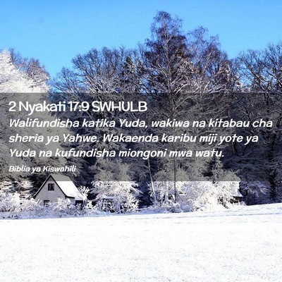 Picture 02 - 2 Nyakati 17:9 SWHULB - Walifundisha katika Yuda, wakiwa na kitabau cha - Bible Verse Picture