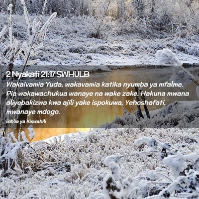 Picture 02 - 2 Nyakati 21:17 SWHULB - Wakaivamia Yuda, wakavamia katika nyumba ya - Bible Verse Picture