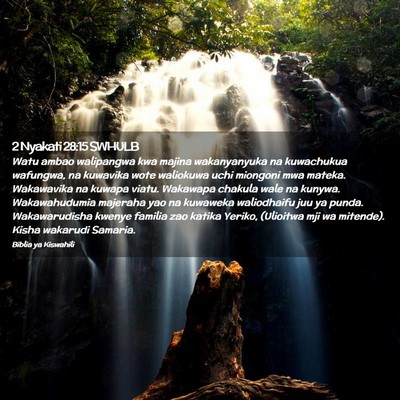 Picture 02 - 2 Nyakati 28:15 SWHULB - Watu ambao walipangwa kwa majina wakanyanyuka na - Bible Verse Picture