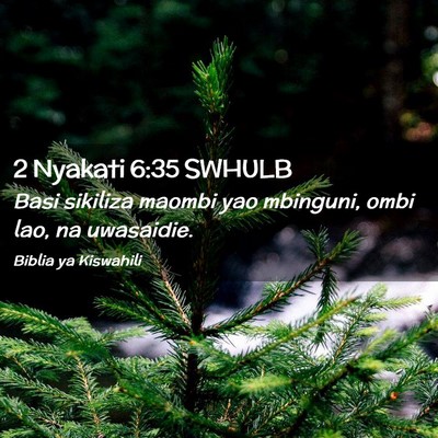 Picture 02 - 2 Nyakati 6:35 SWHULB - Basi sikiliza maombi yao mbinguni, ombi lao, na - Bible Verse Picture