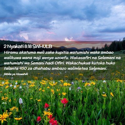 Picture 02 - 2 Nyakati 8:18 SWHULB - Hiramu akatuma meli zake kupitia watumishi wake - Bible Verse Picture