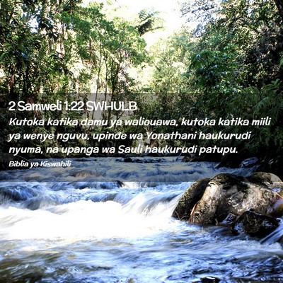 Picture 02 - 2 Samweli 1:22 SWHULB - Kutoka katika damu ya waliouawa, kutoka katika - Bible Verse Picture