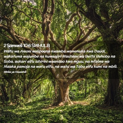Picture 02 - 2 Samweli 10:6 SWHULB - Watu wa Amoni walipoona kwamba wamenuka kwa - Bible Verse Picture