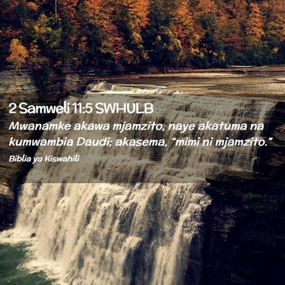 Picture 02 - 2 Samweli 11:5 SWHULB - Mwanamke akawa mjamzito, naye akatuma na - Bible Verse Picture
