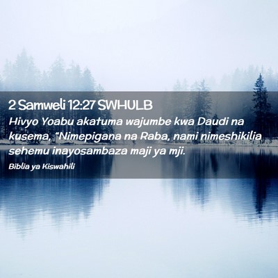 Picture 02 - 2 Samweli 12:27 SWHULB - Hivyo Yoabu akatuma wajumbe kwa Daudi na kusema, - Bible Verse Picture