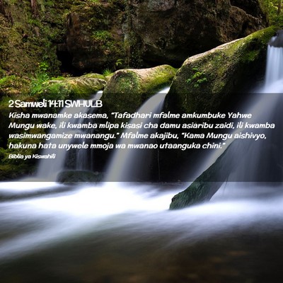 Picture 02 - 2 Samweli 14:11 SWHULB - Kisha mwanamke akasema, “Tafadhari mfalme - Bible Verse Picture