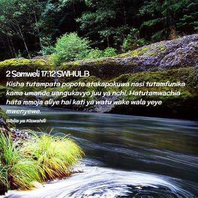 Picture 02 - 2 Samweli 17:12 SWHULB - Kisha tutampata popote atakapokuwa nasi - Bible Verse Picture