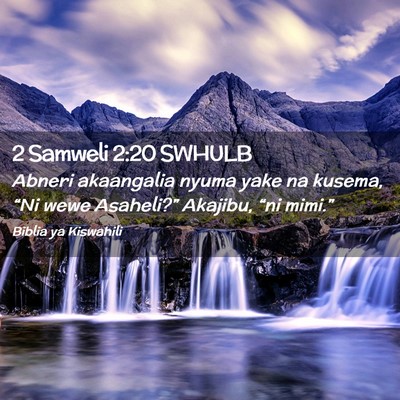 Picture 02 - 2 Samweli 2:20 SWHULB - Abneri akaangalia nyuma yake na kusema, “Ni - Bible Verse Picture