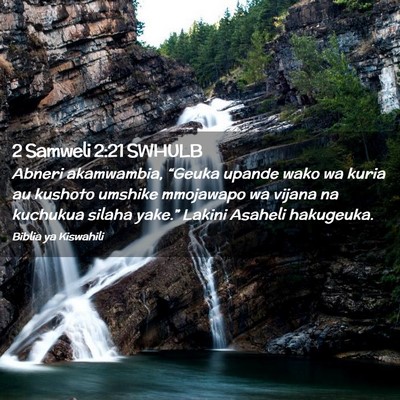 Picture 02 - 2 Samweli 2:21 SWHULB - Abneri akamwambia, “Geuka upande wako wa kuria - Bible Verse Picture