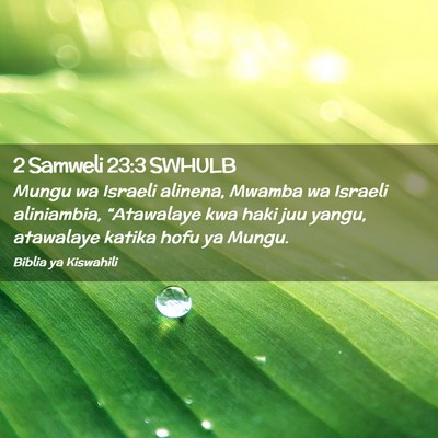 Picture 02 - 2 Samweli 23:3 SWHULB - Mungu wa Israeli alinena, Mwamba wa Israeli - Bible Verse Picture