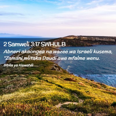 Picture 02 - 2 Samweli 3:17 SWHULB - Abneri akaongea na wazee wa Israeli kusema, - Bible Verse Picture