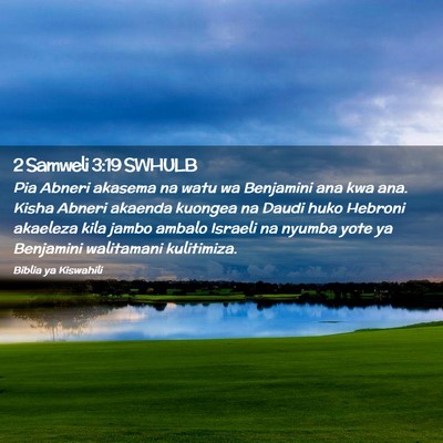 Picture 02 - 2 Samweli 3:19 SWHULB - Pia Abneri akasema na watu wa Benjamini ana kwa - Bible Verse Picture