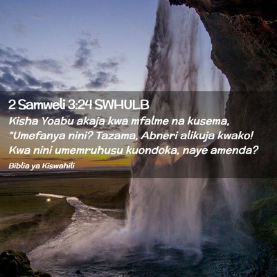 Picture 02 - 2 Samweli 3:24 SWHULB - Kisha Yoabu akaja kwa mfalme na kusema, - Bible Verse Picture