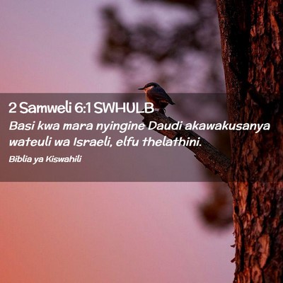 Picture 02 - 2 Samweli 6:1 SWHULB - Basi kwa mara nyingine Daudi akawakusanya wateuli - Bible Verse Picture