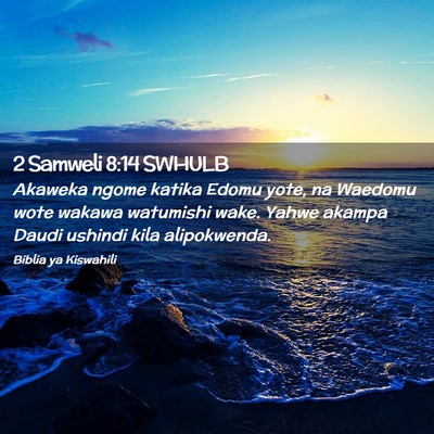 Picture 02 - 2 Samweli 8:14 SWHULB - Akaweka ngome katika Edomu yote, na Waedomu wote - Bible Verse Picture