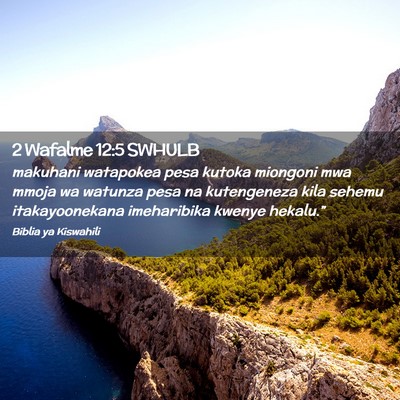 Picture 02 - 2 Wafalme 12:5 SWHULB - makuhani watapokea pesa kutoka miongoni mwa mmoja - Bible Verse Picture