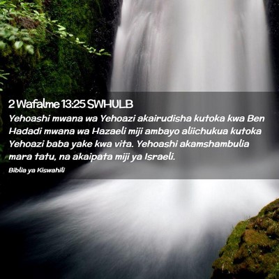 Picture 02 - 2 Wafalme 13:25 SWHULB - Yehoashi mwana wa Yehoazi akairudisha kutoka kwa - Bible Verse Picture