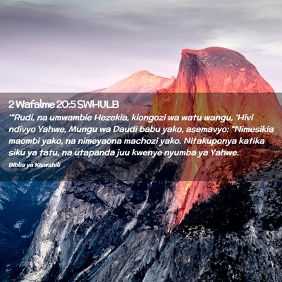 Picture 02 - 2 Wafalme 20:5 SWHULB - '“Rudi, na umwambie Hezekia, kiongozi wa watu - Bible Verse Picture