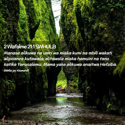Picture 02 - 2 Wafalme 21:1 SWHULB - Manase alikuwa na umri wa miaka kumi na mbili - Bible Verse Picture