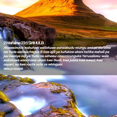 Picture 02 - 2 Wafalme 23:5 SWHULB - Akawaondoa makuhani waliokuwa wanaabudu miungu - Bible Verse Picture