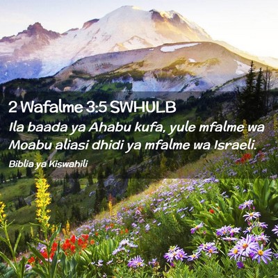 Picture 02 - 2 Wafalme 3:5 SWHULB - Ila baada ya Ahabu kufa, yule mfalme wa Moabu - Bible Verse Picture