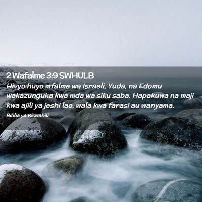 Picture 02 - 2 Wafalme 3:9 SWHULB - Hivyo huyo mfalme wa Israeli, Yuda, na Edomu - Bible Verse Picture