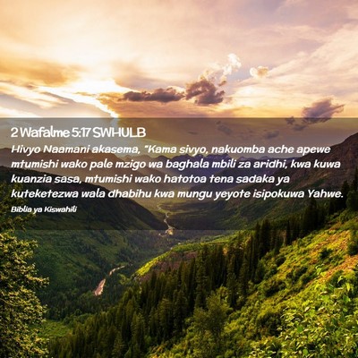 Picture 02 - 2 Wafalme 5:17 SWHULB - Hivyo Naamani akasema, “Kama sivyo, nakuomba - Bible Verse Picture