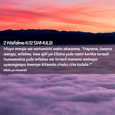 Picture 02 - 2 Wafalme 6:12 SWHULB - Hivyo mmoja wa watumishi wake akasema, “Hapana, - Bible Verse Picture