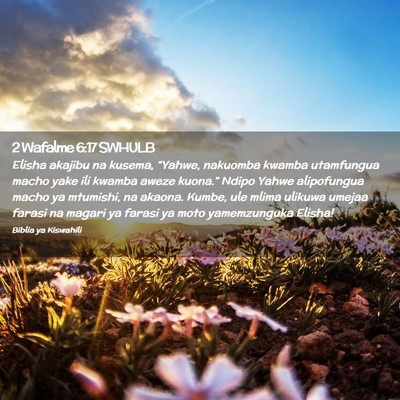 Picture 02 - 2 Wafalme 6:17 SWHULB - Elisha akajibu na kusema, “Yahwe, nakuomba - Bible Verse Picture