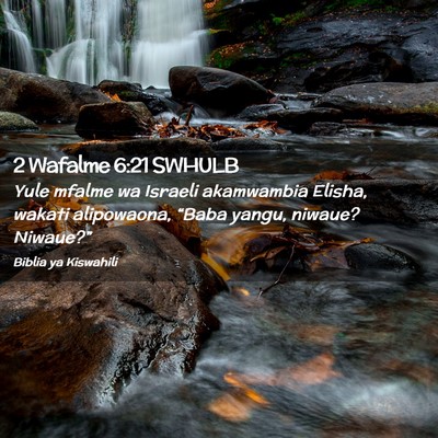 Picture 02 - 2 Wafalme 6:21 SWHULB - Yule mfalme wa Israeli akamwambia Elisha, wakati - Bible Verse Picture