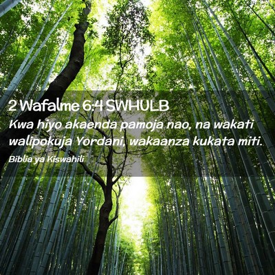 Picture 02 - 2 Wafalme 6:4 SWHULB - Kwa hiyo akaenda pamoja nao, na wakati walipokuja - Bible Verse Picture