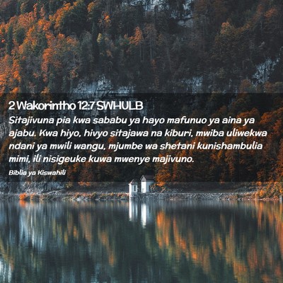 Picture 02 - 2 Wakorintho 12:7 SWHULB - Sitajivuna pia kwa sababu ya hayo mafunuo ya aina - Bible Verse Picture